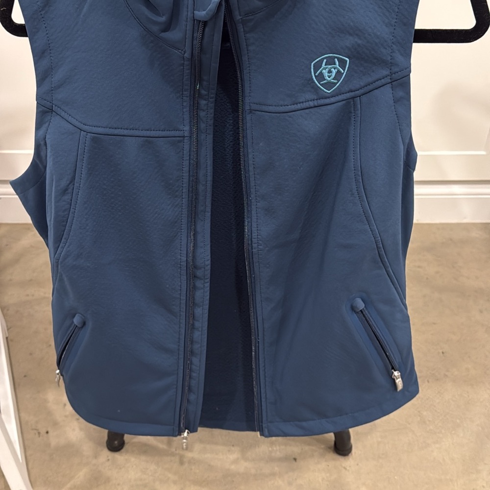 Blue Ariat Vest with Logo